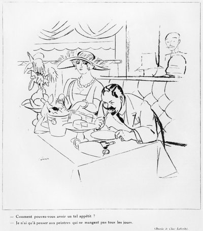 Comendo, ilustração de &39;The Love of Art&39;, 1925 de Charles Laborde