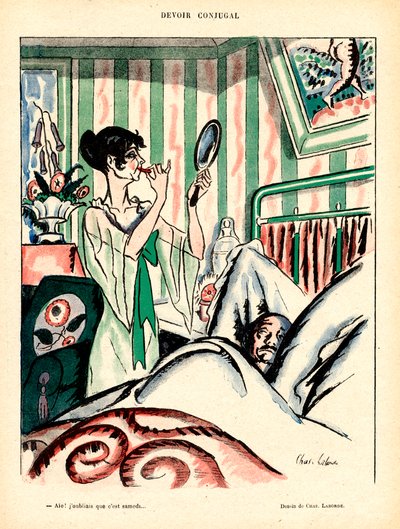 Riso Vermelho, Satirical em Cores de Charles Laborde