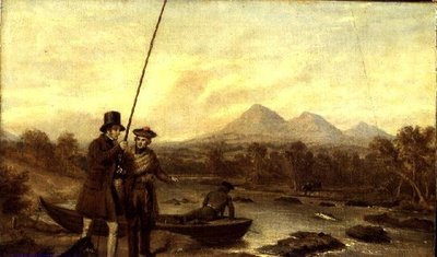 A Pesca do Salmão em Eildon Hill de Charles Landseer