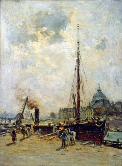 Vista do Instituto (óleo sobre tela) do século XIX de Charles Lapostolet