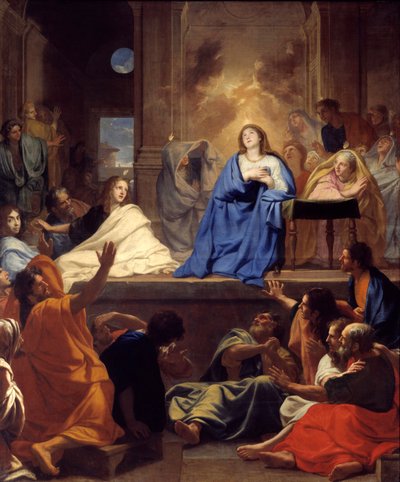 A descida do Espírito Santo Pintura de Charles Lebrun (Le Brun) (1619-1690) 1656 Sol. 3,17x2,65 m de Charles Le Brun