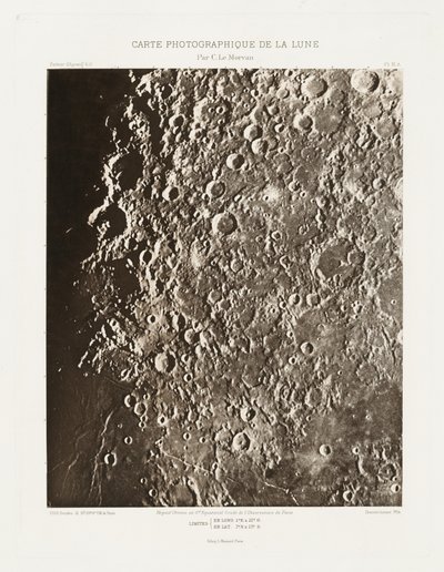 Carte photographique de la lune, planche III.A (Carta fotográfica da Lua, placa III.A),21 de outubro de Charles le Morvan