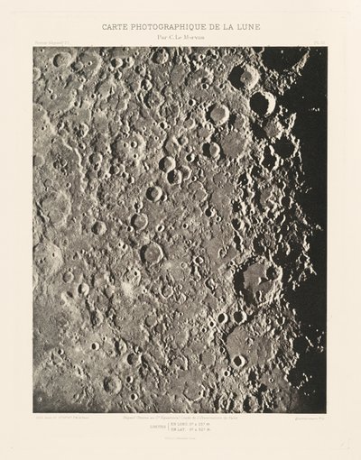 Carta fotográfica da Lua, placa III, 27 de abril de Charles le Morvan