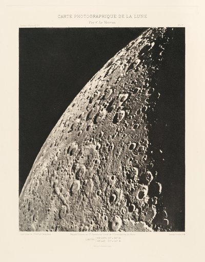 Carta fotográfica da Lua, placa V, 18 de abril de Charles le Morvan