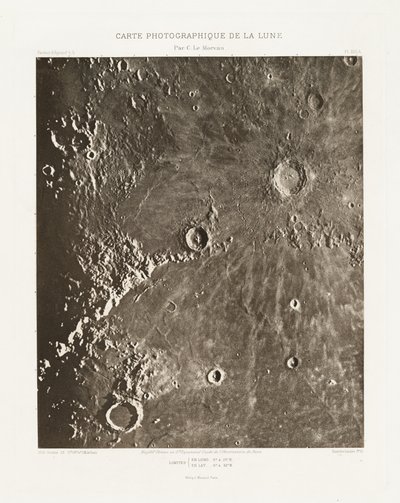 Carte photographique de la lune, planche XIII.A (Carta fotográfica da Lua, placa XIII.A),23 de outubro de Charles le Morvan
