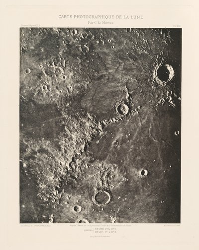 Carta fotográfica da Lua, placa XIII, 6 de fevereiro de Charles le Morvan