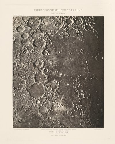 Carta fotográfica da Lua, placa XIX, 6 de fevereiro de Charles le Morvan