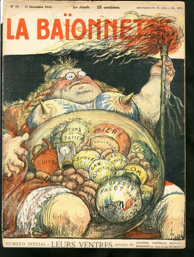 Capa de "La Baionnette", Satirical en Colours de Charles Leandre