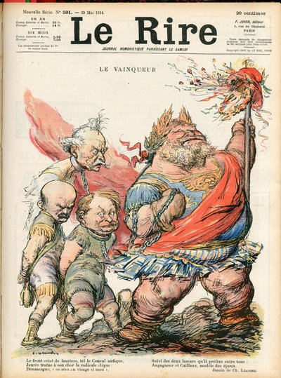 Capa de "Le Lire", sátira colorida de Charles Leandre
