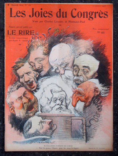 Capa de "Le Lire", sátira colorida de Charles Leandre