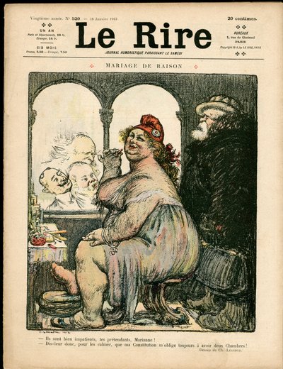 Capa de "The Laughs", Satirique en Couleurs de Charles Leandre