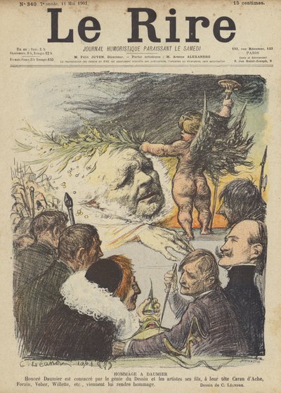 Homenagem a Honore Daumier, ilustração para o riso de Charles Leandre