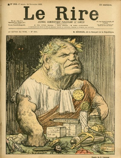 Ilustração de Charles Leandre (1862-1934) para a capa de Le Rire, No. 263 de Charles Leandre