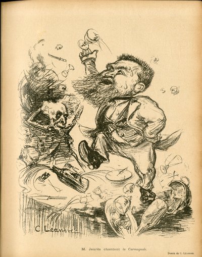Le Lire, Satirical em B & W de Charles Leandre