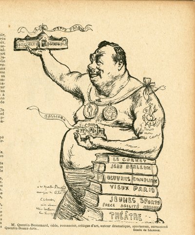 Le Lire, Satirical em B & W de Charles Leandre