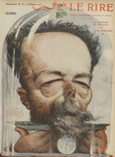 Paul Doumer, político francês. Ilustração para Le Rire de Charles Leandre