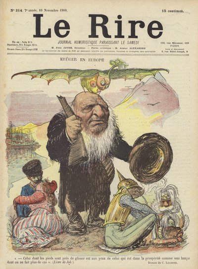 Paul Kruger, ilustração para Le Rire de Charles Leandre