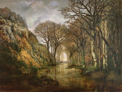 O Erdre, Inverno, 1857 de Charles Leroux