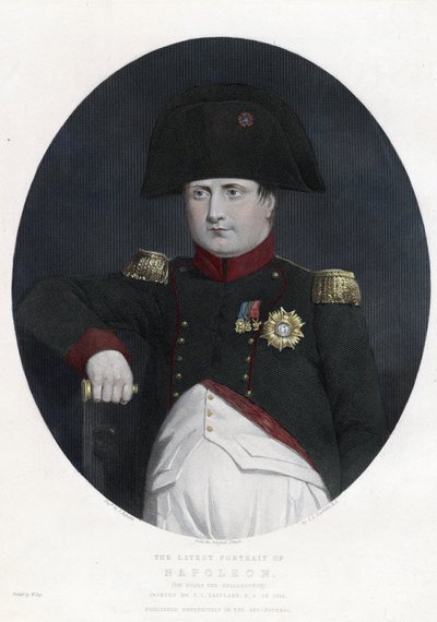 Retrato mais recente de Napoleão a bordo do Bellerophon - Eastlake, Sir Charles Lock (1793-1865) - 1815 - Gravura, aguarela - 29,5x22,4 - Colecção Privada de Charles Lock Eastlake