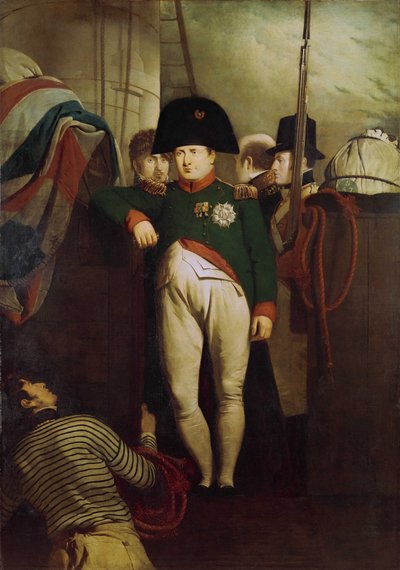 Napoleão Bonaparte a bordo do "Bellerophon" em Plymouth Sound de Charles Lock Eastlake