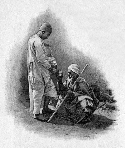 Vendedor de água em Argel de Charles Louis (after) Bazin