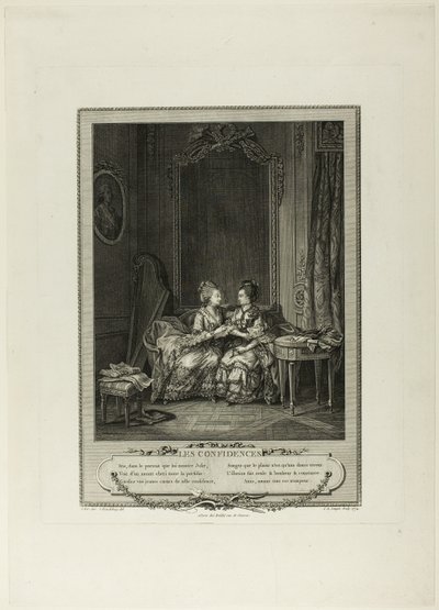 Confidências, de Monument du Costume Physique et Moral de la fin du Dix-huitième siècle de Charles Louis Lingée