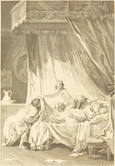 Mona Lisa: A cama de Charles Louis Lingée after Jean Honoré Fragonard