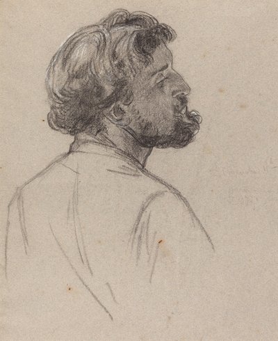 Cabeça de um cavalheiro barbudo de Charles Louis Lucien Muller