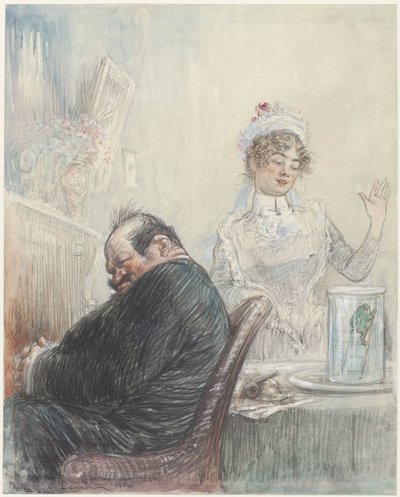 A barba cinzenta e o sapo de Charles Lucien Leandre