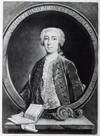 Gioacchino Conti, &39;Gizziello&39;, gravado por Alexander Van Haecken, 1736 de Charles Lucy