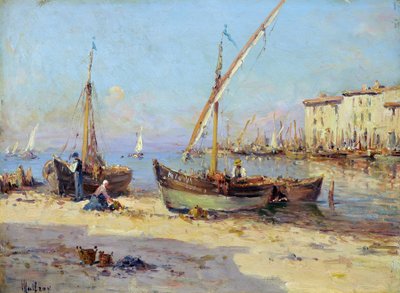 Vista de Martigues. Pintura de Charles Malfroy (1862-1918). Óleo sobre madeira. Dim: 29,5x40cm. Menção obrigatória: Fondação de colecções de de Provence, Marselha de Charles Malfroy
