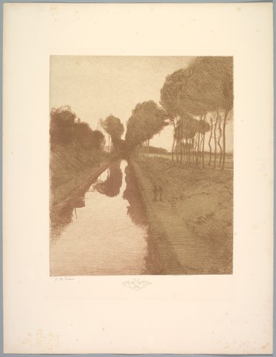 Suíte Landscape: Landscape, Plate 3, Note, Bat, 1892-1893. de Charles Marie Dulac