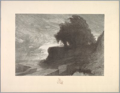 Suíte Landscape: Landscape, Plate 4, Note, Snake, 1892-1893. de Charles Marie Dulac