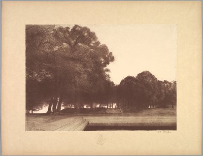 Conjunto de Paisagens: Paisagem, Placa 7, Nota, Papoilas de Charles Marie Dulac