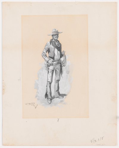 Blanco, para Charles J. Steedman, Bucking a artemísia de Charles Marion Russell