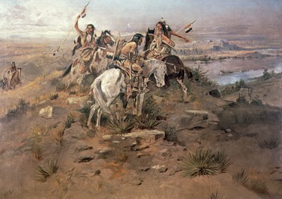 Índios Descobrindo Lewis e Clark de Charles Marion Russell