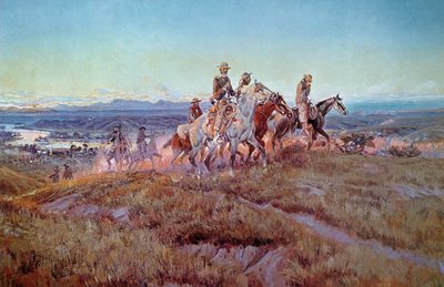 Cavaleiros do Open Range (óleo sobre tela) de Charles Marion Russell