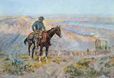 O Chefe da Carroça (óleo sobre tela) de Charles Marion Russell