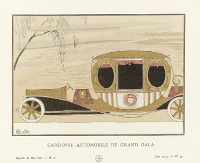 Grand Gala Automobile Coach, pub. 1914 (estêncil) de Charles Martin