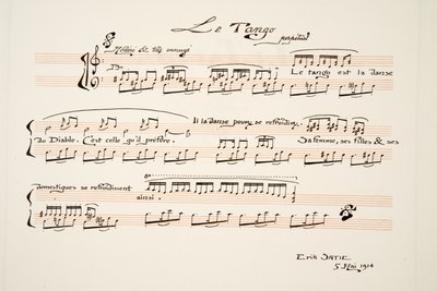 Partitura musical de The Tango, de Sports & Entertainment, pub. 1914 (estêncil) de Charles Martin