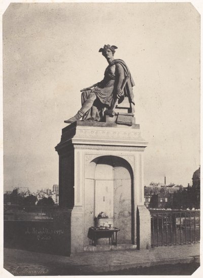 [Escultura Alegórica da Indústria, Pont du Carrousel], 1852. de Charles Marville