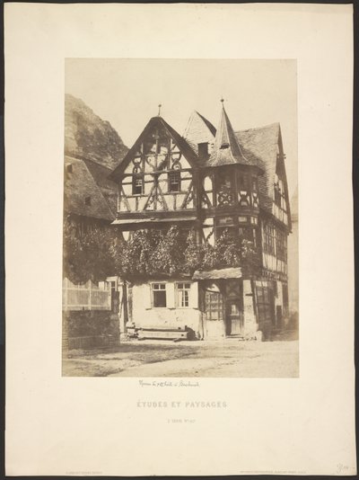 Estudos e paisagens: casa do século XVI em Baccharah de Charles Marville