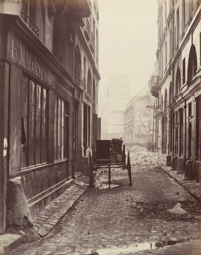 Rue Estienne, da Rue Boucher, 1862-65. de Charles Marville