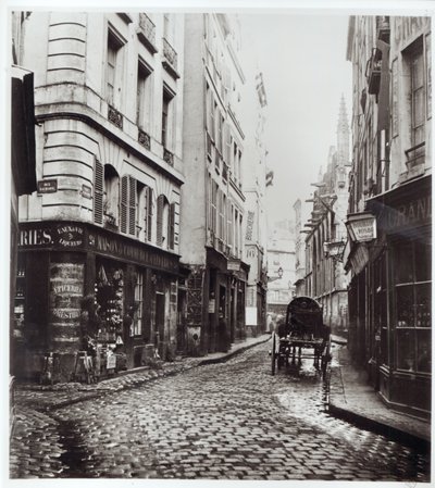 Rue Saint-Severin, da Rue de la Harpe, Paris, 1858-78 de Charles Marville