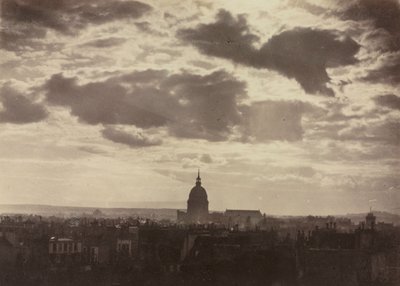 Estudo de nuvem sem título com Les Invalides, 1860. de Charles Marville