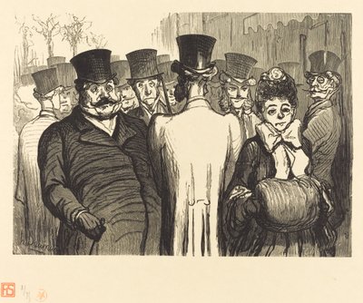 A avenida dos italianos de Charles Maurand after Honoré Daumier