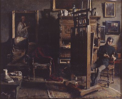 O Estúdio do Pintor Jules Lambeaux de Charles Mertens