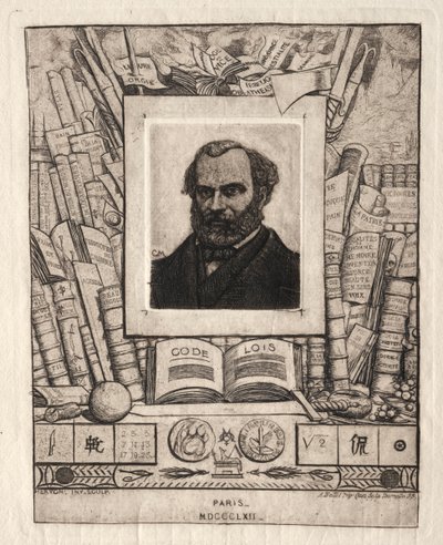Armand Gueraud de Nantes, Impressora e Homem de Letras, 1862. de Charles Meryon