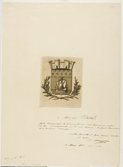 Armas simbólicas da cidade de Paris de Charles Meryon