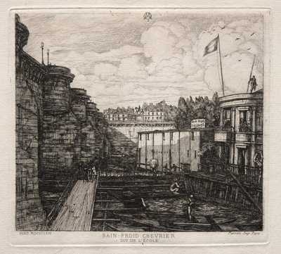 Estabelecimento de Banho Frio de Chevrier, Paris de Charles Meryon